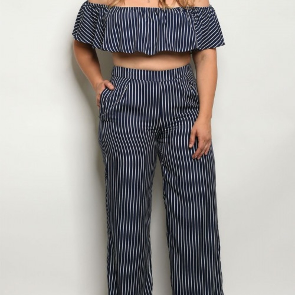 Sexy 2 piece Plus size Pant set